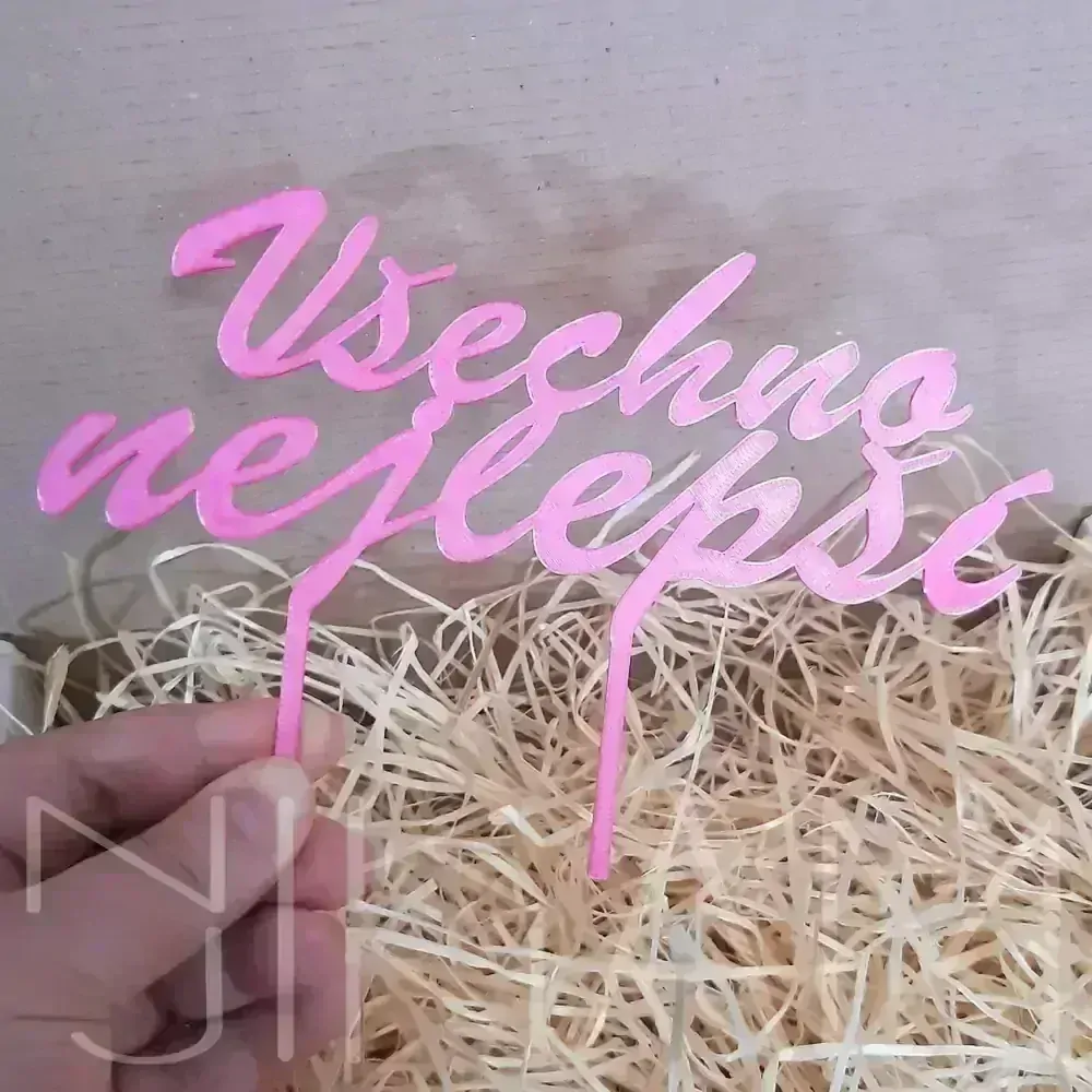 Dortový zápich Všechno nejlepší 